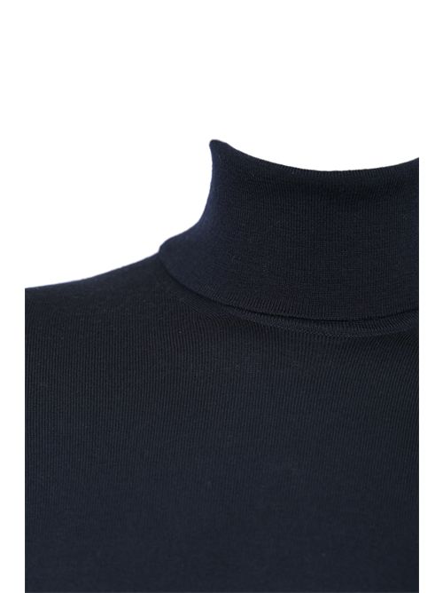 Maglia ciclista basic silm in merinos Blu notte Alpha studio | AU-3012G1001